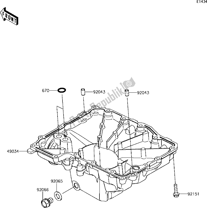 Alle onderdelen voor de C-7 Oil Pan van de Kawasaki KLZ 1000 Versys 2017