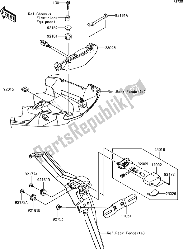 All parts for the G-5 Taillight(s) of the Kawasaki KLZ 1000 Versys 2017