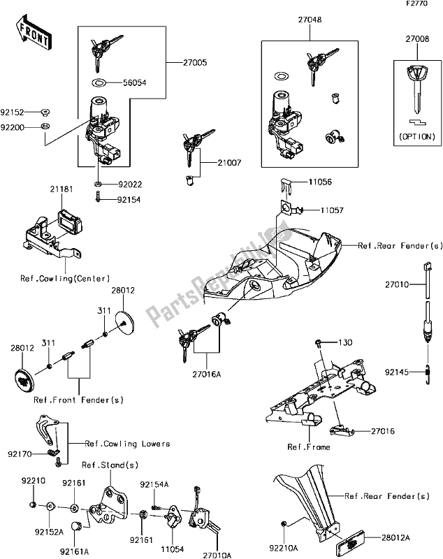 Tutte le parti per il G-9 Ignition Switch del Kawasaki KLZ 1000 Versys 2017