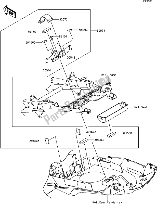 Alle onderdelen voor de H-10accessory(u-lock Bracket) van de Kawasaki KLZ 1000 Versys 2017