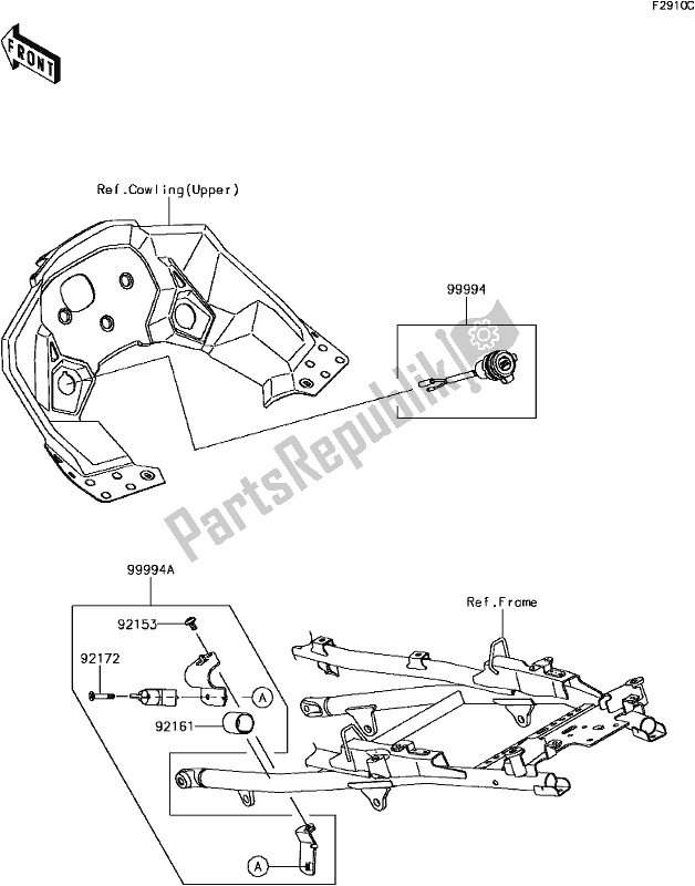 All parts for the H-7 Accessory(helmet Lock Etc.) of the Kawasaki KLZ 1000 Versys 2017