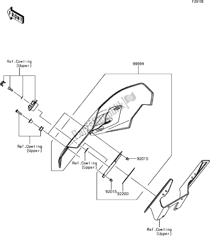 All parts for the H-9 Accessory(windshield,large) of the Kawasaki KLZ 1000 Versys 2017