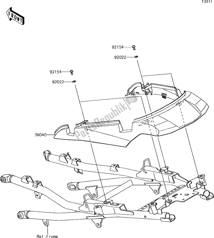 Wszystkie części do 52 Side Covers Kawasaki KLZ 1000 Versys 2018