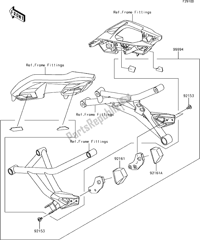 Alle onderdelen voor de 69 Accessory(bag Fitting Kit) van de Kawasaki KLZ 1000 Versys 2018