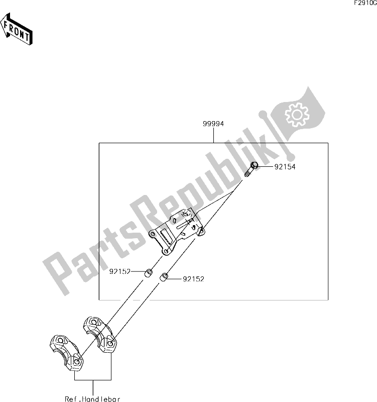 Toutes les pièces pour le 72 Accessory(gps Navi Bracket) du Kawasaki KLZ 1000 Versys 2018