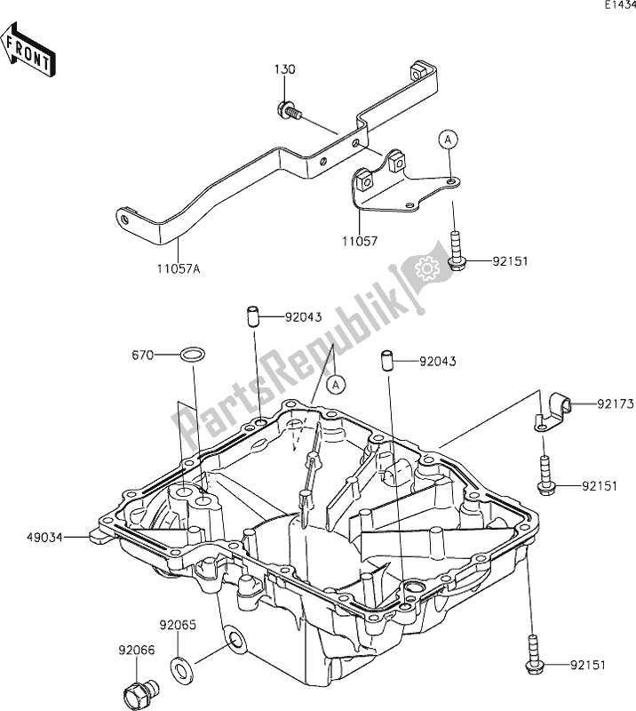 Tutte le parti per il 17 Oil Pan del Kawasaki KLZ 1000 Versys S 2021