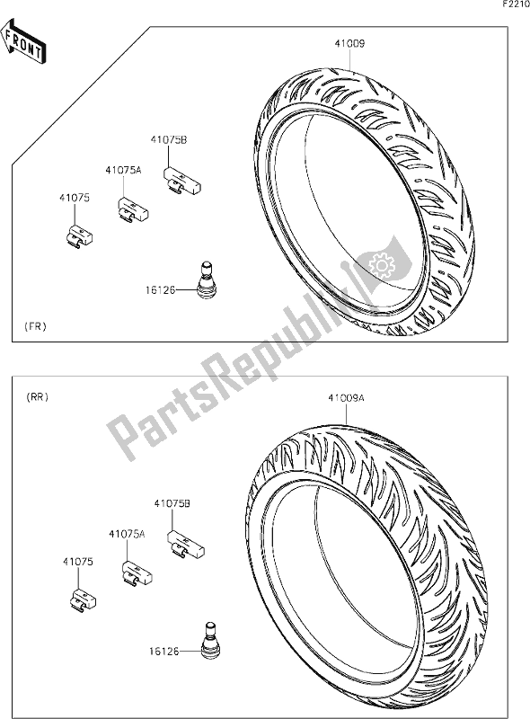 Todas las partes para 37 Tires de Kawasaki KLZ 1000 Versys S 2021