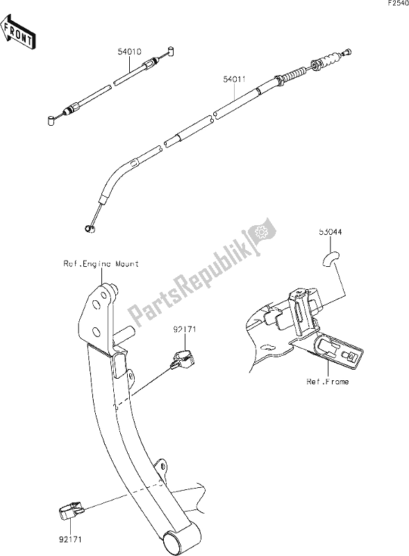 Todas as partes de 51 Cables do Kawasaki KLZ 1000 Versys S 2021