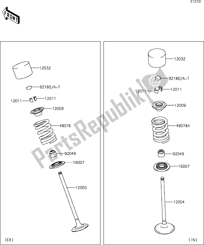 Tutte le parti per il 6 Valve(s) del Kawasaki KLZ 1000 Versys S 2021