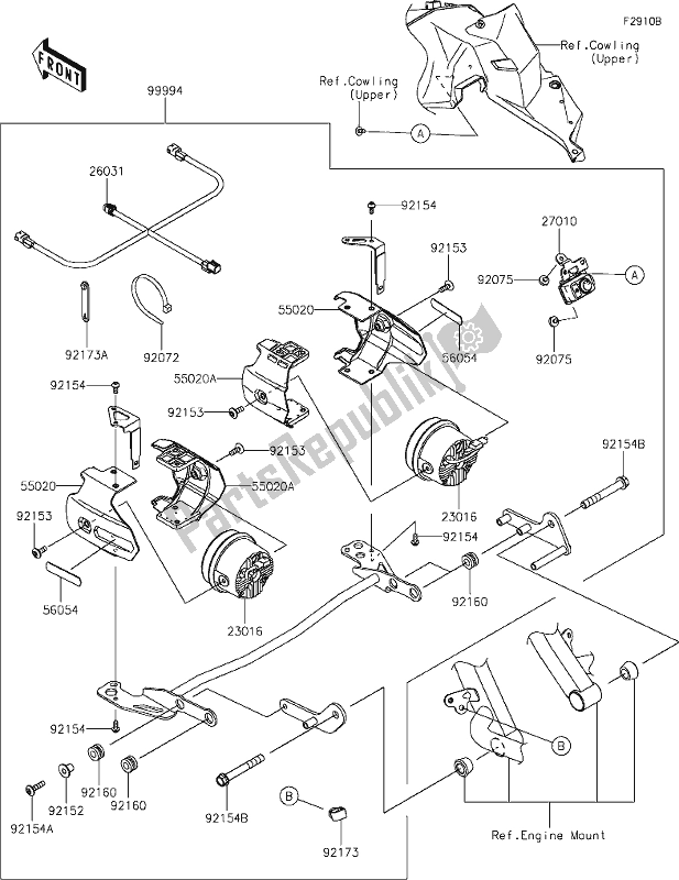 All parts for the 66 Accessory(fog Lamp) of the Kawasaki KLZ 1000 Versys S 2021