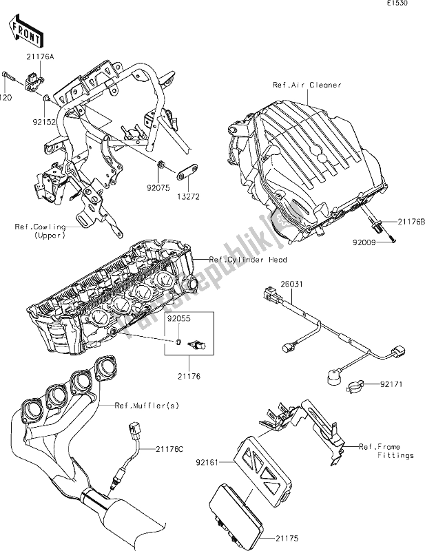 All parts for the 20 Fuel Injection of the Kawasaki KLZ 1000 Versys SE 2019