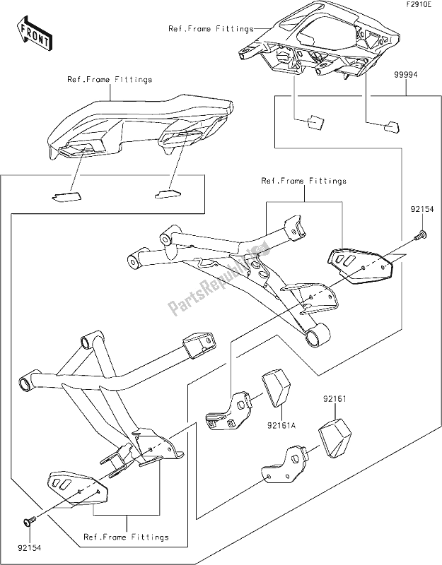 All parts for the 69 Accessory(bag Fitting Kit) of the Kawasaki KLZ 1000 Versys SE 2019