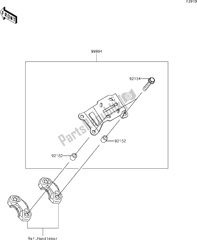 Toutes les pièces pour le 70 Accessory(gps Navi Bracket) du Kawasaki KLZ 1000 Versys SE 2019