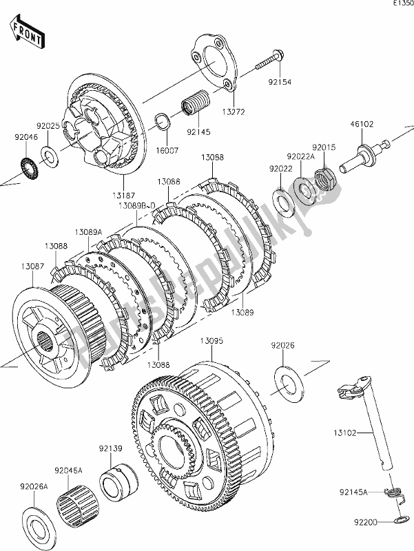 Toutes les pièces pour le 10 Clutch du Kawasaki KLZ 1000 Versys SE 2020