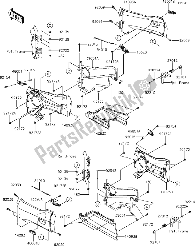 Wszystkie części do 66 Door Kawasaki KRF 1000 Teryx KRX 2020