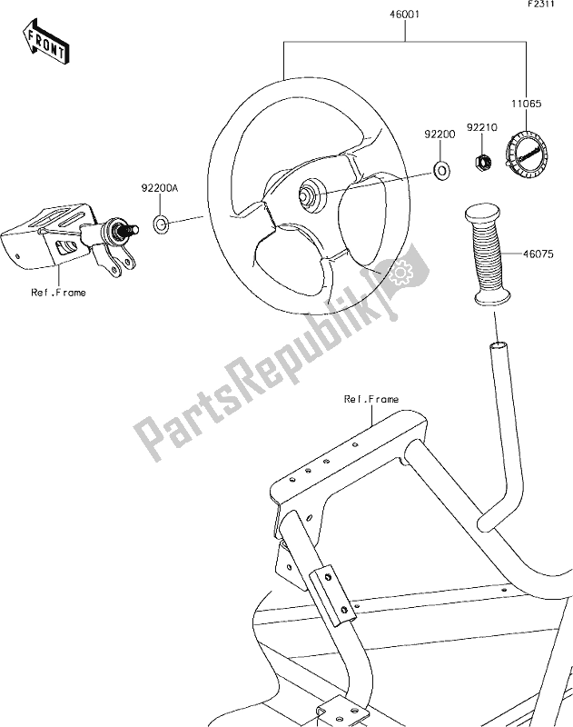 Tutte le parti per il 48 Steering Wheel del Kawasaki KRF 800 Teryx 2019