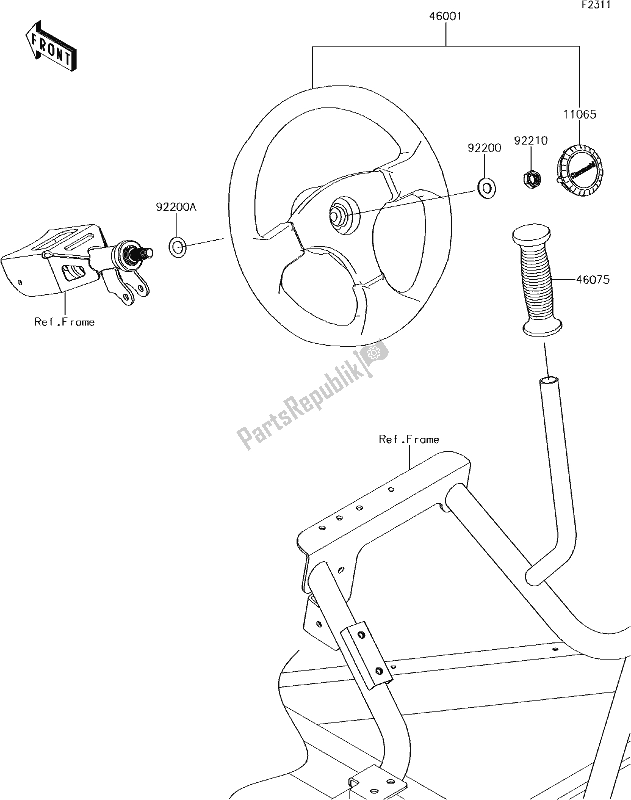 Wszystkie części do 48 Steering Wheel Kawasaki KRF 800 Teryx LE 2017