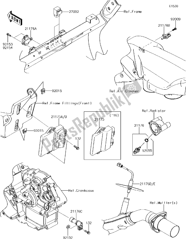 Todas las partes para 19 Fuel Injection de Kawasaki KRF 800 Teryx LE 2018