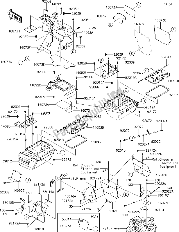 Wszystkie części do 34 Frame Fittings(rear) Kawasaki KRF 800 Teryx LE 2018