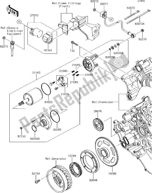 Wszystkie części do 24 Starter Motor Kawasaki KRT 800 Teryx4 LE 2017