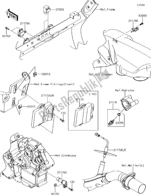 Toutes les pièces pour le 19 Fuel Injection du Kawasaki KRT 800 Teryx4 LE 2018