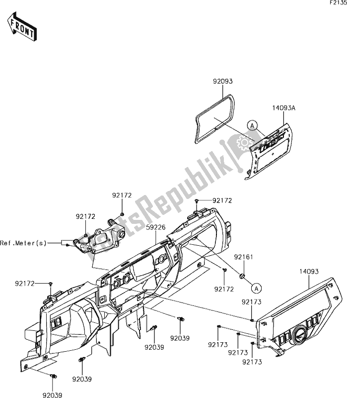 Wszystkie części do 35 Front Box Kawasaki KRT 800 Teryx4 2019