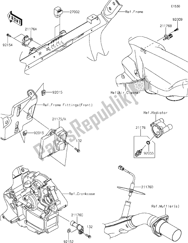 Todas las partes para 19 Fuel Injection de Kawasaki KRT 800 Teryx4 2021