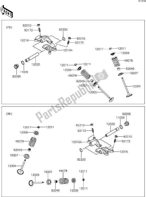 All parts for the 5 Valve(s) of the Kawasaki KRT 800 Teryx4 2021