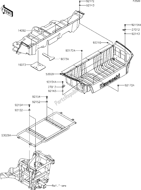 All parts for the 51 Carrier(s) of the Kawasaki KRT 800 Teryx4 2021