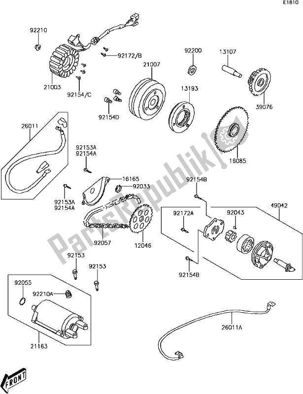 Todas las partes para C-5 Generator de Kawasaki KVF 300 2017