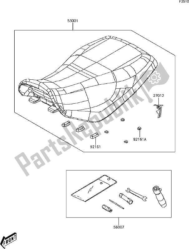 Toutes les pièces pour le E-5 Seat du Kawasaki KVF 300 Brute Force 2017