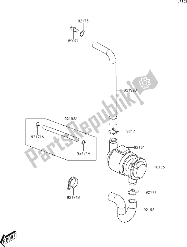 All parts for the 4 Second Air of the Kawasaki KVF 300 Brute Force 2020