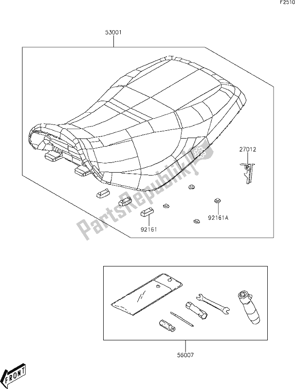 Todas las partes para 27 Seat de Kawasaki KVF 300 Brute Force 2021