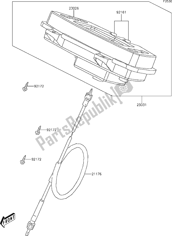 Tutte le parti per il 28 Meter(s) del Kawasaki KVF 300 Brute Force 2021