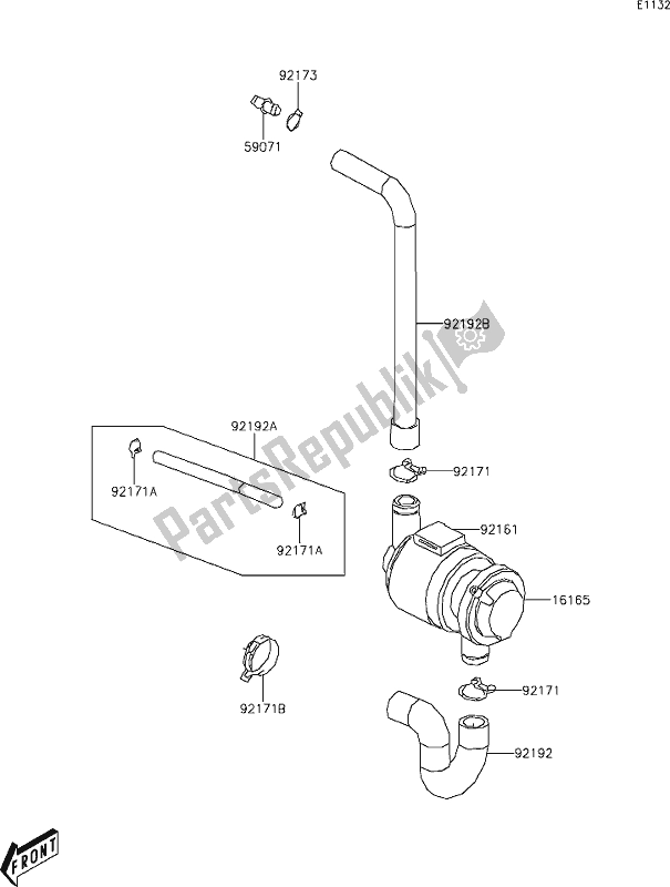 Todas las partes para 4 Second Air de Kawasaki KVF 300 Brute Force 2021