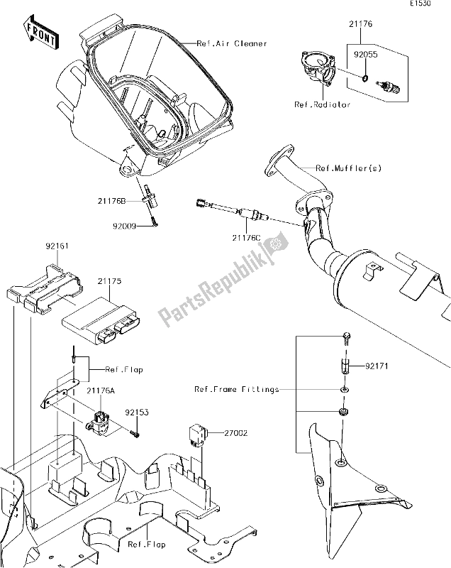 Wszystkie części do 17 Fuel Injection Kawasaki KVF 750 Brute Force 4X4 I 2017