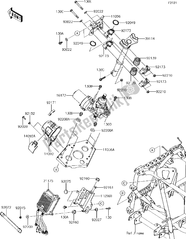 Todas las partes para 29 Steering Shaft de Kawasaki KVF 750 Brute Force 4X4 I 2017