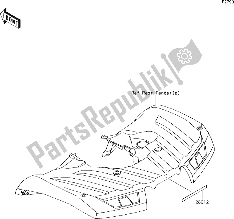 All parts for the 58 Reflectors(eu) of the Kawasaki KVF 750 Brute Force 4X4 I 2017