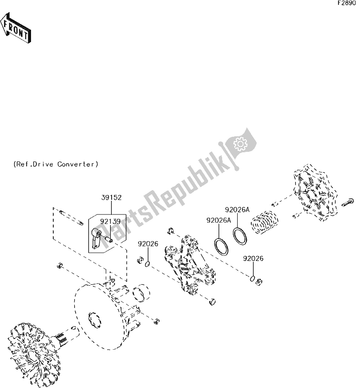 Tutte le parti per il 68 Optional Parts del Kawasaki KVF 750 Brute Force 4X4 I 2017