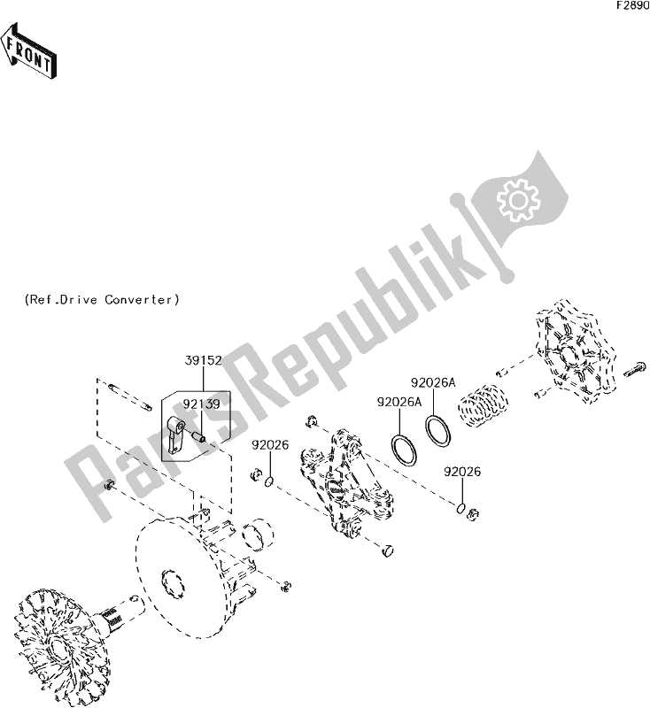 Tutte le parti per il 68 Optional Parts del Kawasaki KVF 750 Brute Force 4X4 I 2018