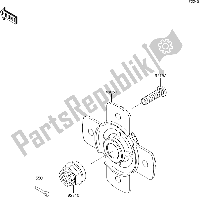 Toutes les pièces pour le 41 Rear Hub du Kawasaki KVF 750 Brute Force 4X4I Camo 2017