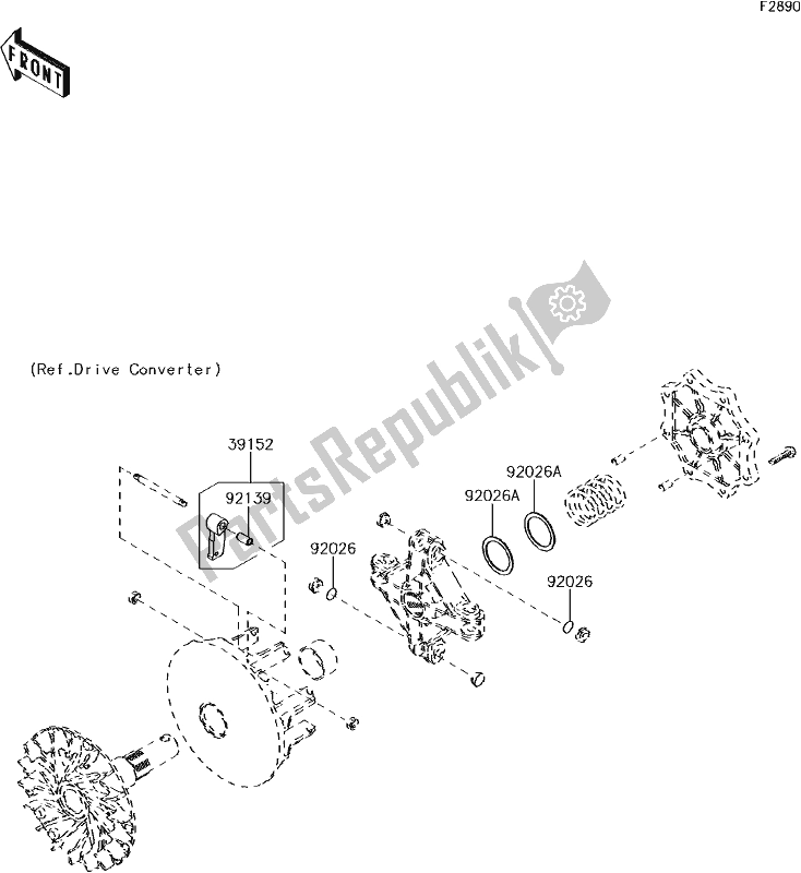 All parts for the 62 Optional Parts of the Kawasaki KVF 750 Brute Force 4X4I Camo 2018