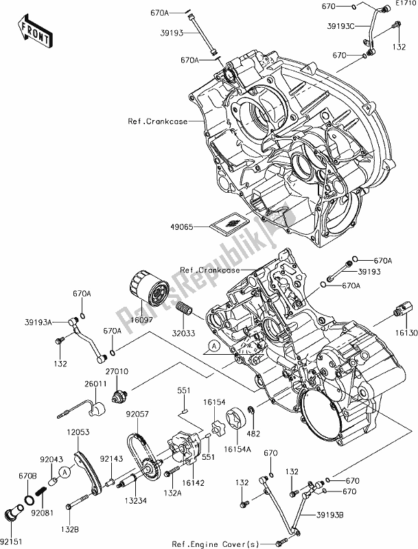 Todas las partes para 18 Oil Pump de Kawasaki KVF 750 Brute Force 4X4I EPS 2019