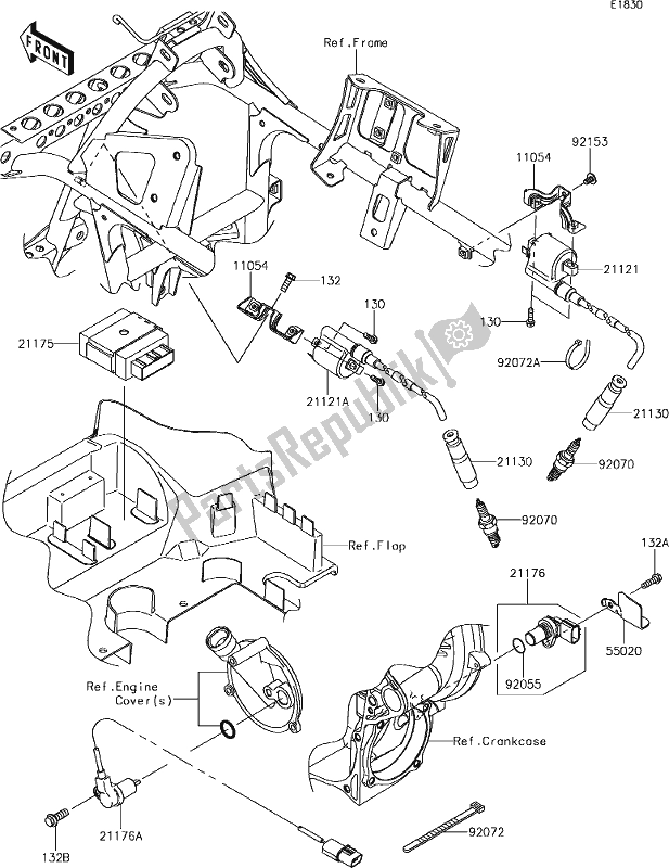 Todas las partes para 20 Ignition System de Kawasaki KVF 750 Brute Force 4X4I EPS 2019