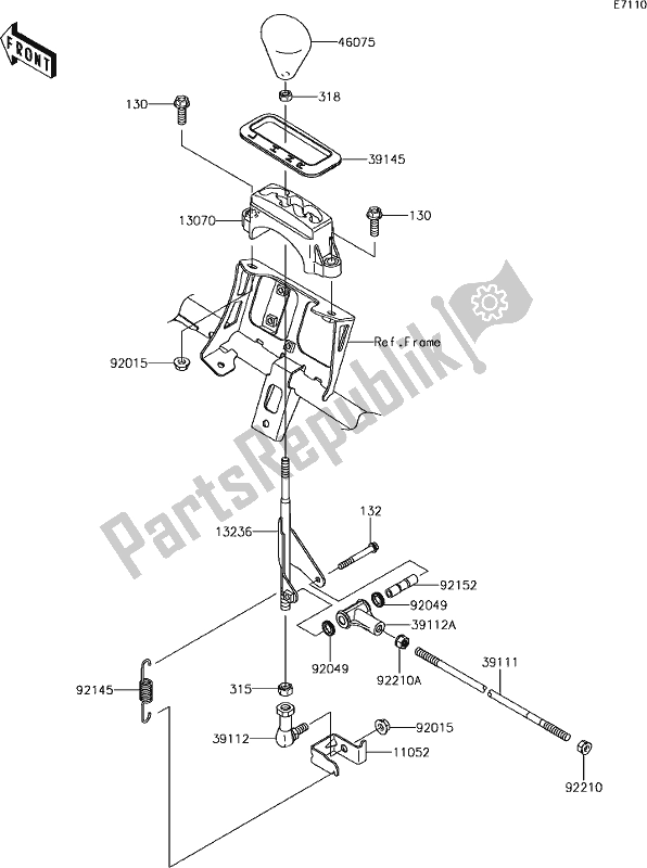 Todas las partes para 27 Control de Kawasaki KVF 750 Brute Force 4X4I EPS 2019