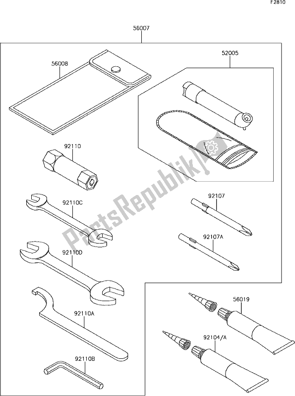 All parts for the 57 Owner's Tools of the Kawasaki KVF 750 Brute Force 4X4I EPS 2019