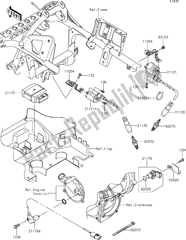 Todas las partes para 20 Ignition System de Kawasaki KVF 750 Brute Force 4X4I EPS 2020