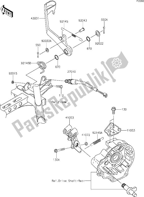 Wszystkie części do 41 Brake Pedal Kawasaki KVF 750 Brute Force 4X4I EPS 2020