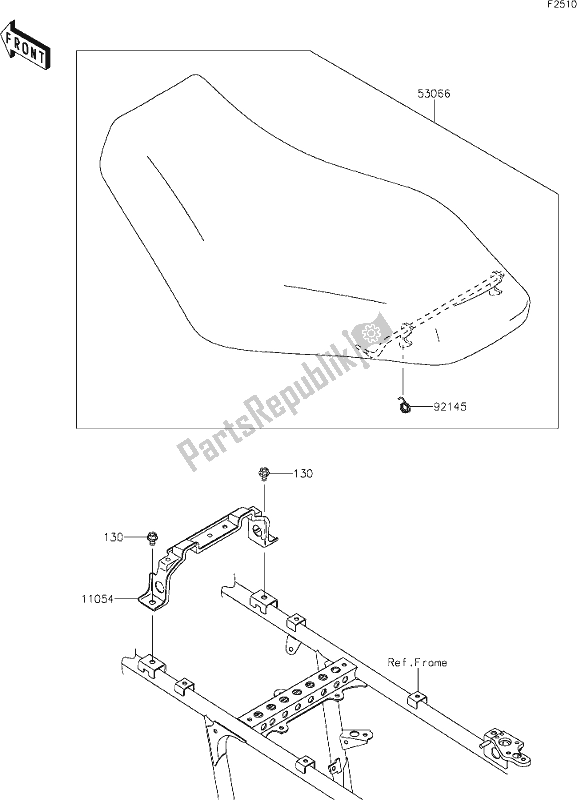 All parts for the 47 Seat of the Kawasaki KVF 750 Brute Force 4X4I EPS 2020