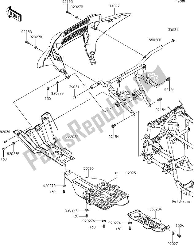 Todas las partes para 52 Guard(s) de Kawasaki KVF 750 Brute Force 4X4I EPS 2020